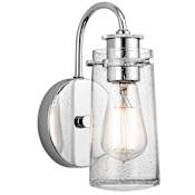 Kichler Braelyn 10" Seeded Glass Wall Sconce Chrome