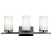 Kichler Crosby 3 Light 23" Wide Vanity Light Black