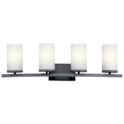 Kichler Crosby 4 Light 32" Wide Vanity Light Black
