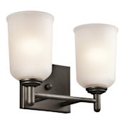 Kichler Shailene 2 Light 13" Wide Vanity Light Olde Bronze
