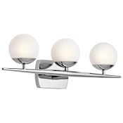 Kichler Jasper 3 Light Bathroom Vanity Light Chrome