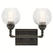 Kichler Niles 2 Light Bathroom Vanity Light Olde Bronze