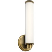 Kichler Indeco Single Light 5" Wide Integrated LED Bathroom Sconce - ADA Compliant Natural Brass