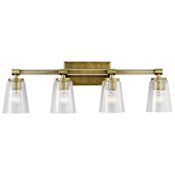 Kichler Audrea 4 Light 30-1/4" Wide Bathroom Vanity Light Natural Brass