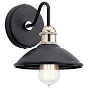 Kichler Clyde 8" Tall Bathroom Sconce Black