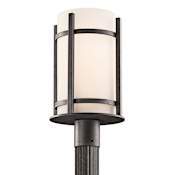 Kichler Single Light Outdoor Post Light from the Camden Collection Anvil Iron