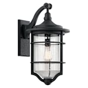 Kichler Royal Marine 1 Light 21.75" High Outdoor Wall Sconce Distressed Black