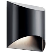 Kichler Wesley Light 8" Tall LED Outdoor Wall Sconce - ADA Compliant Black