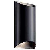 Kichler Wesley Light 14" Tall LED Outdoor Wall Sconce - ADA Compliant Black
