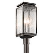 Kichler Manningham 21" Tall 3 Light Post Light Olde Bronze