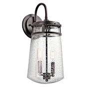 Kichler Lyndon 2 Light 8" Wide Wall Sconce with Seedy Glass Shade Architectural Bronze