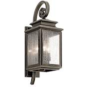Kichler Wiscombe Park 3 Light 21.75" Outdoor Wall Light Olde Bronze