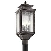 Kichler Wiscombe Park 4 Light Outdoor Post Light Weathered Zinc