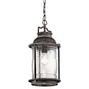 Kichler Ashland Bay 1 Light Outdoor Pendant Light Weathered Zinc