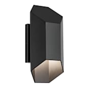 Kichler Estella 12" Tall LED Outdoor Wall Sconce Black
