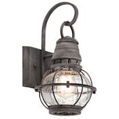 Kichler Bridge Point 1 Light Outdoor Wall Sconce Weathered Zinc