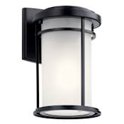 Kichler Toman Single Light 10" Tall Outdoor Wall Sconce Black