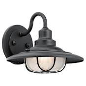 Kichler Harvest Ridge 1 Light Outdoor Wall Sconce Textured Black