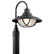 Kichler Harvest Ridge 1 Light Outdoor Post Light Textured Black