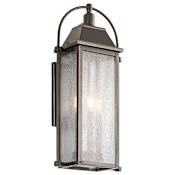 Kichler Harbor Row 3 Light 23" Tall Outdoor Wall Sconce Olde Bronze