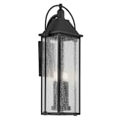 Kichler Harbor Row 4 Light 29" Tall Outdoor Wall Sconce Textured Black