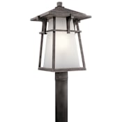 Kichler Beckett 12" Wide Single Light Outdoor Post Light Weathered Zinc