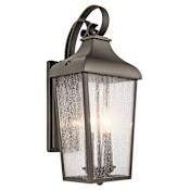 Kichler Forestdale 2 Light 19" Tall Outdoor Wall Sconce Olde Bronze