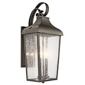 Kichler Forestdale 2 Light 22" Tall Outdoor Wall Sconce Olde Bronze