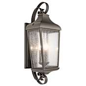 Kichler Forestdale 3 Light 31" Tall Outdoor Wall Sconce Olde Bronze