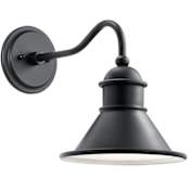 Kichler Northland Single Light 12" High Outdoor Wall Sconce Black