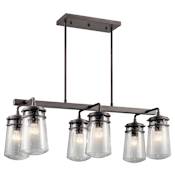 Kichler Lyndon 6 Light 36.75" Wide Linear Outdoor Pendant Architectural Bronze