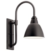 Kichler Pellinord Single Light 8" Wide Outdoor Wall Sconce Black