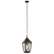 Kichler Tangier Single Light 9.5" Wide Single Outdoor Pendant Olde Bronze