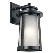 Kichler Harbor Bay Single Light 18-1/2" Tall Outdoor Wall Sconce Black