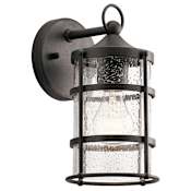 Kichler Mill Lane Single Light 10-1/4" Tall Outdoor Wall Sconce Anvil Iron