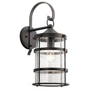 Kichler Mill Lane Single Light 21" Tall Outdoor Wall Sconce Anvil Iron