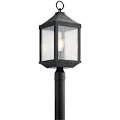 Kichler Springfield Single Light 23-1/4" Tall Outdoor Single Head Post Light Distressed Black