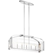 Kichler Pytel 7 Light 40" Wide Taper Candle Linear Chandelier Chrome