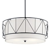 Kichler Birkleigh 24" Wide Drum Chandelier Black