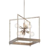 Kichler Tanis 6 Light 18" Wide Wood Single Pendant Distressed Antique Gray