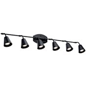 Kichler Sylvia 6 Light 45" Wide Fixed Rail Ceiling Fixture Black