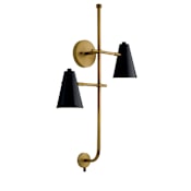 Kichler Sylvia 2 Light 31" Tall Hardwired or Plug-In Wall Sconce Black