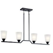 Kichler Skagos 4 Light 38" Wide Chandelier Black