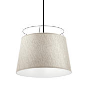 Kichler Marika 22" Wide Single Light Pendant with Fabric Shade Olde Bronze
