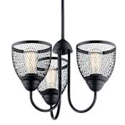 Kichler Voclain 3 Light 18" Wide Chandelier / Semi-Flush Ceiling Fixture Black