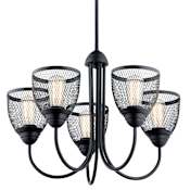 Kichler Voclain 5 Light 24" Wide Chandelier Black