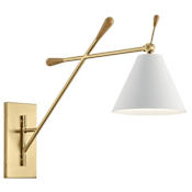 Kichler Finnick 20" Swing Arm Wall Sconce Champagne Gold