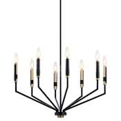 Kichler Armand 8 Light 26" Wide Taper Candle Chandelier Black