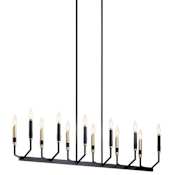 Kichler Armand 12 Light 43" Wide Taper Candle Chandelier Black