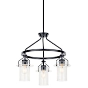 Kichler Everett 3 Light 23" Wide Ring Chandelier Black
